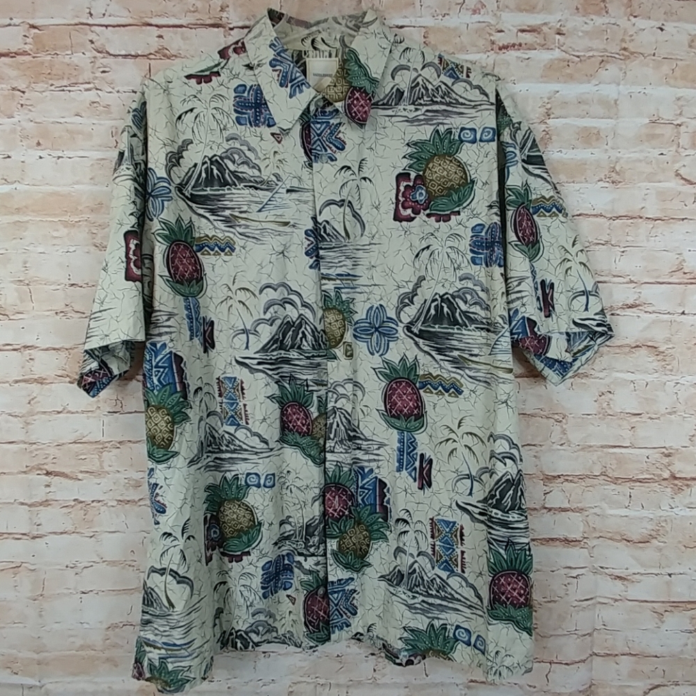 Saddlebred Pineapple print Hawaiian shirt XL